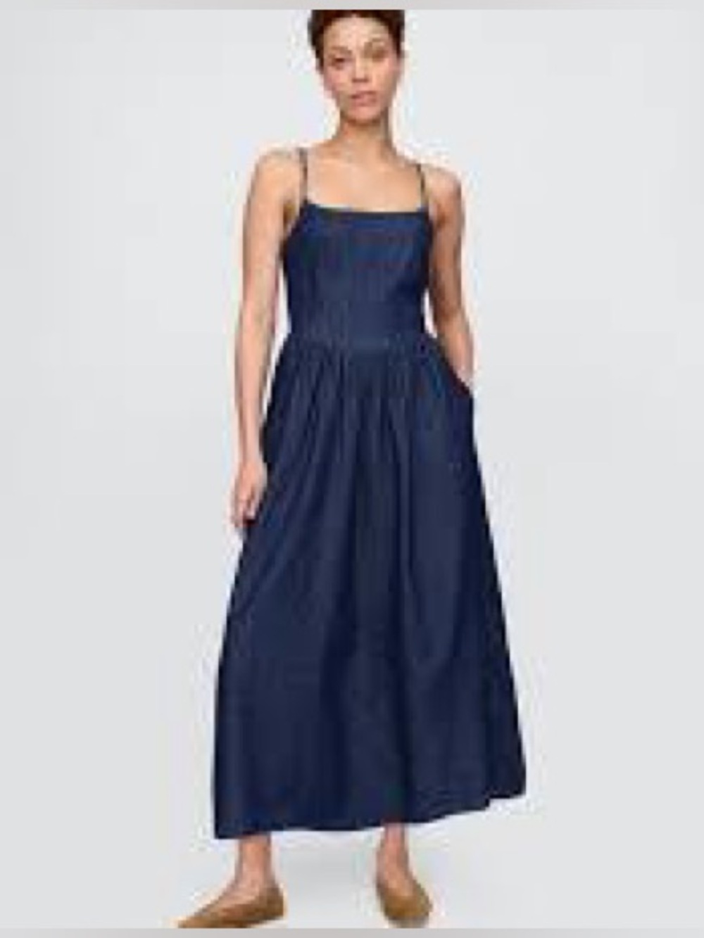 GAP Denim Drop-Waist Maxi Dress-NWT-Sz XXL